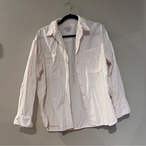 Overlover Cream Ribbed Button Down Top